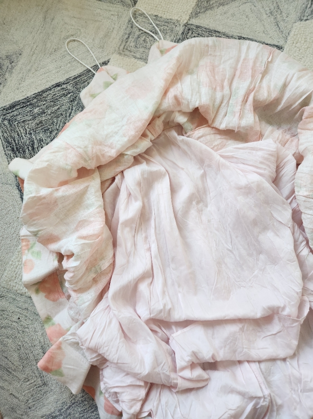 anthropologie bhldn Sophie linen midi dress pink floral 6 - Picture 2 of 5